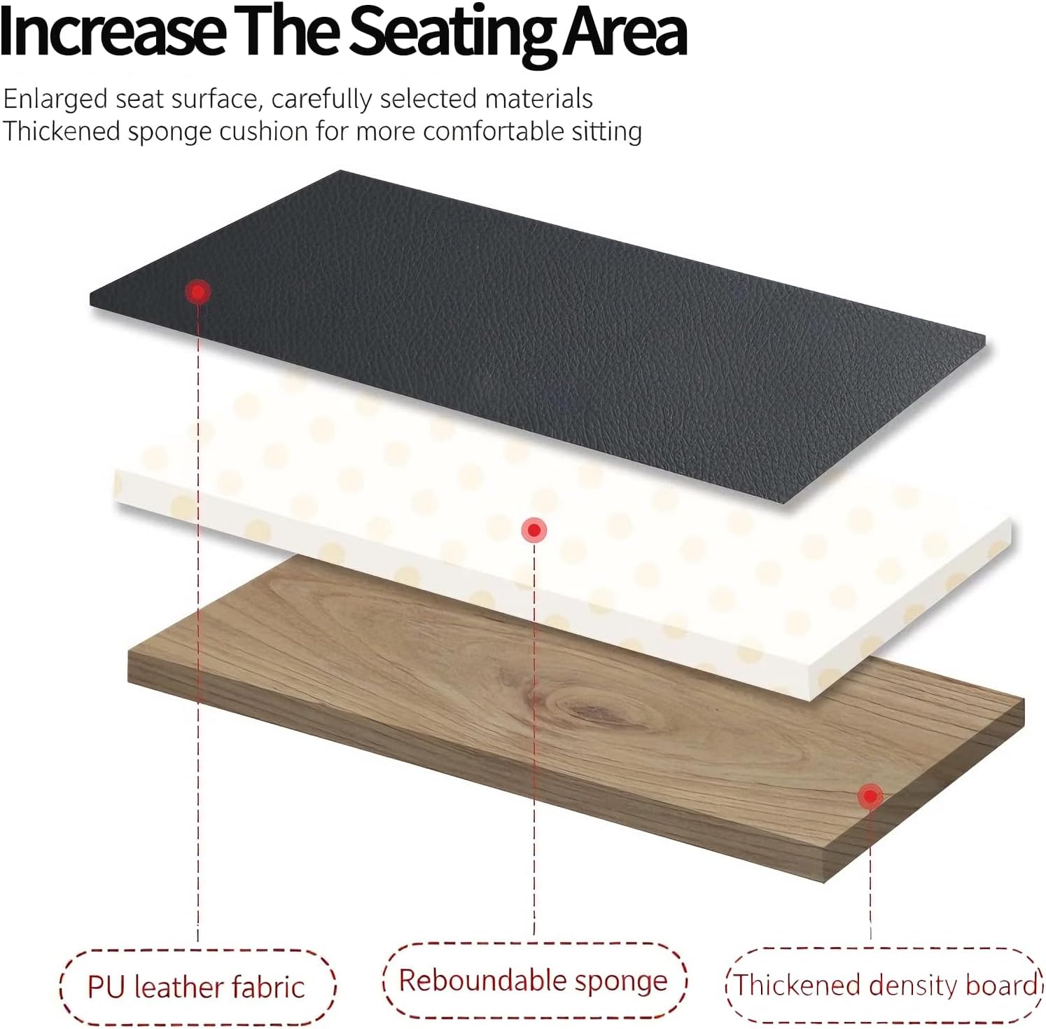 Keyboard Bench X-Style Height Adjustable 16-20in Padded Cushion Piano Stool Bench Keyboard Chair for Keyboards Piano. (Thin Version) - Image 4